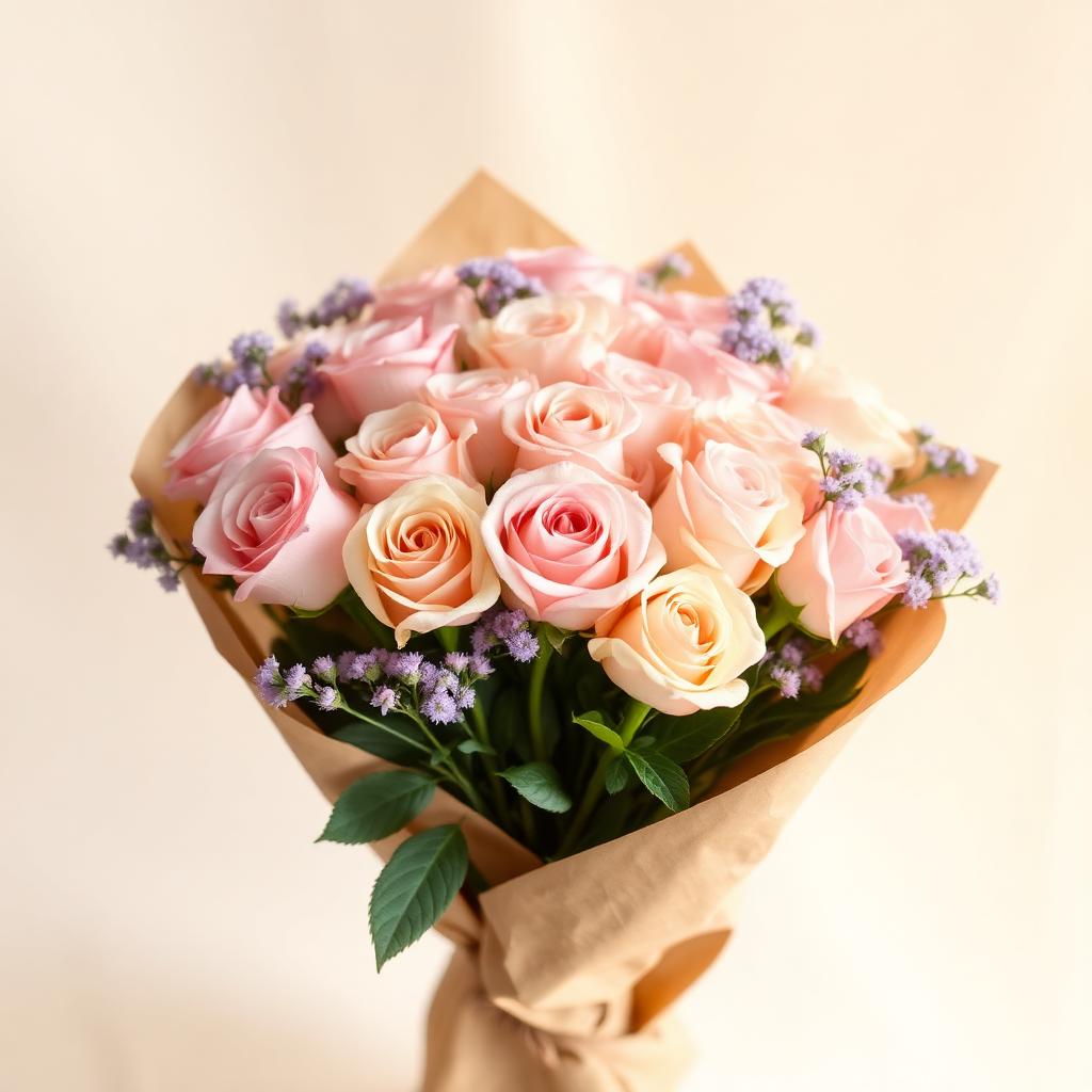Pastel Roses Wrapped